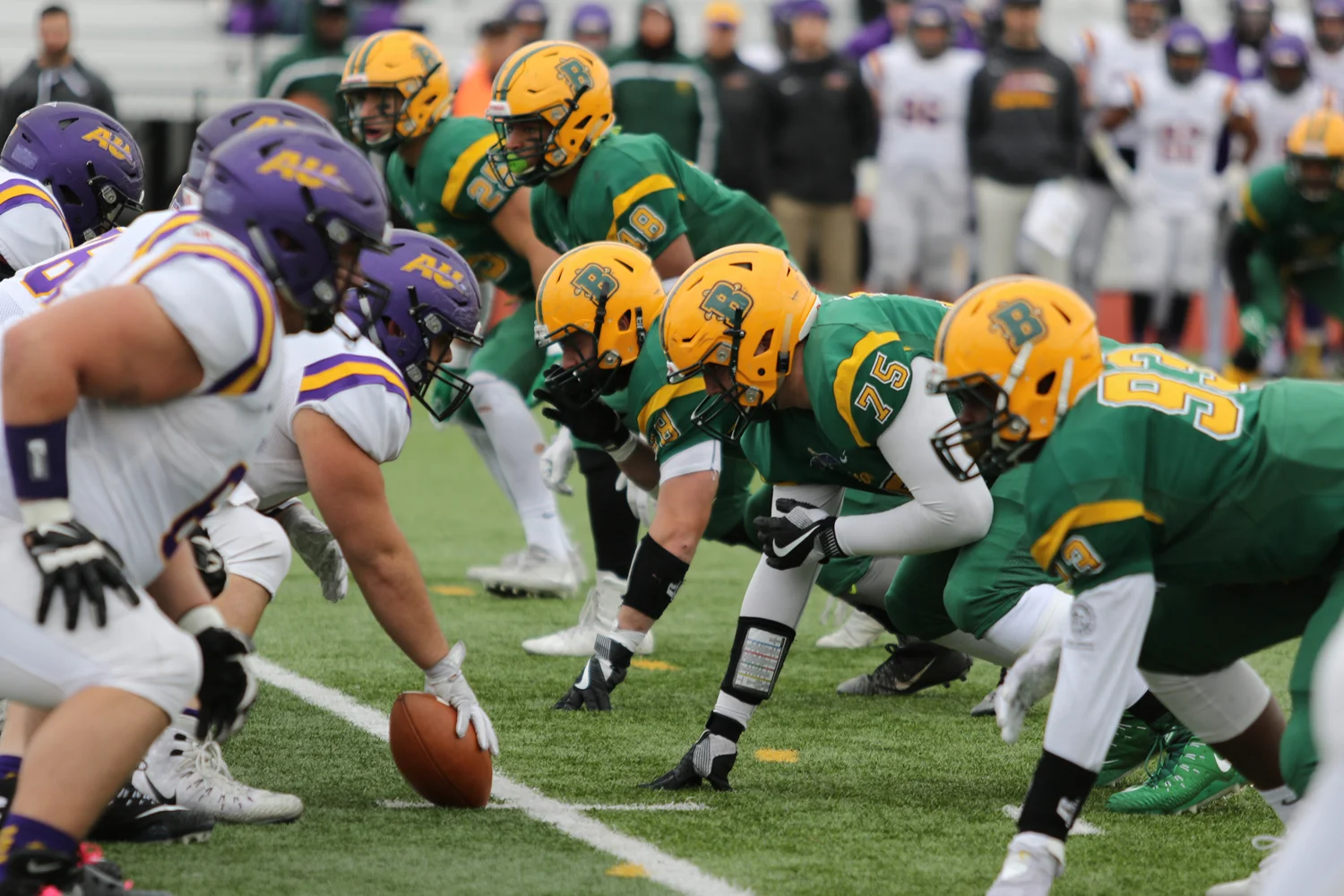 Brockport Defense set for the play