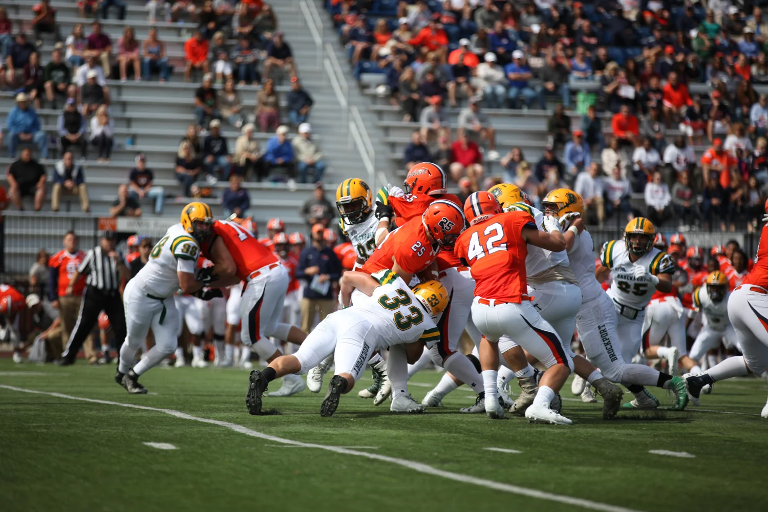 Brockport Defense making the stop