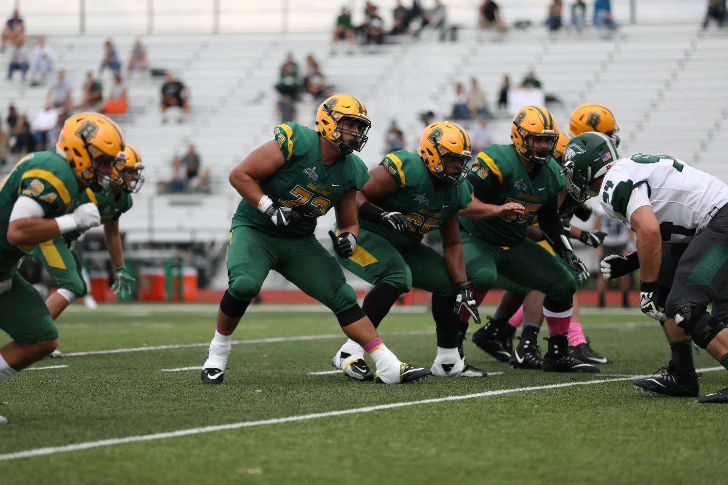 OL getting off the ball to block the defense