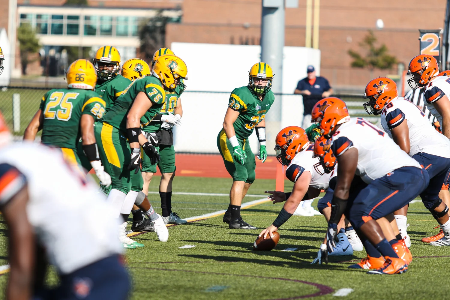 Defense getting ready for the snap