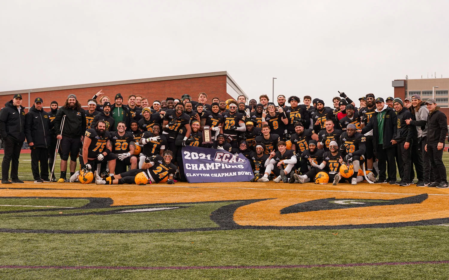 Brockport Golden Eagles your 2021 ECAC Clayton Chapman Bowl Champs