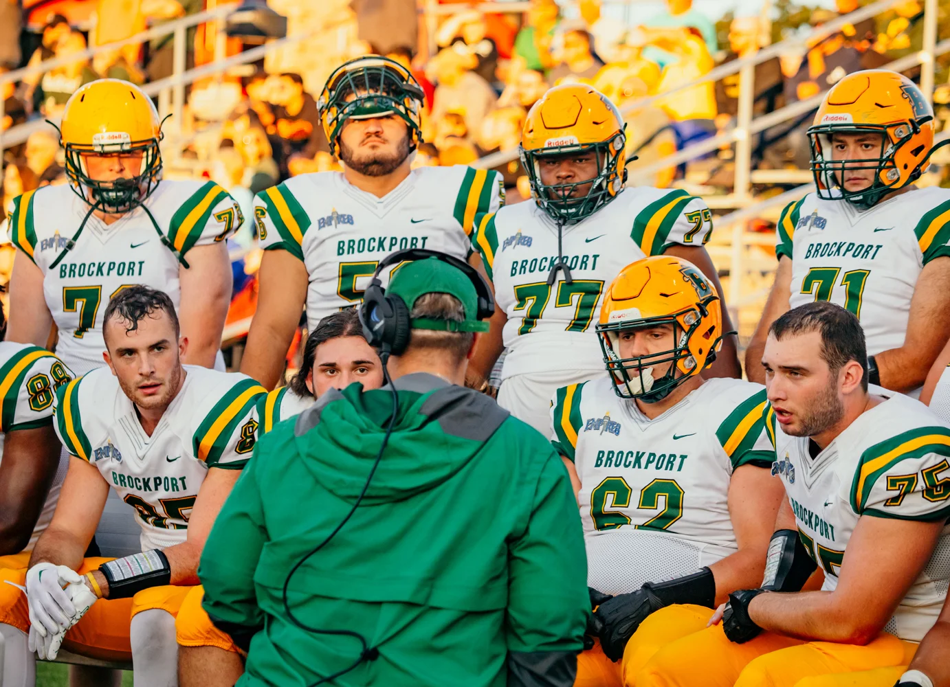 Coach Potter talking with the offense