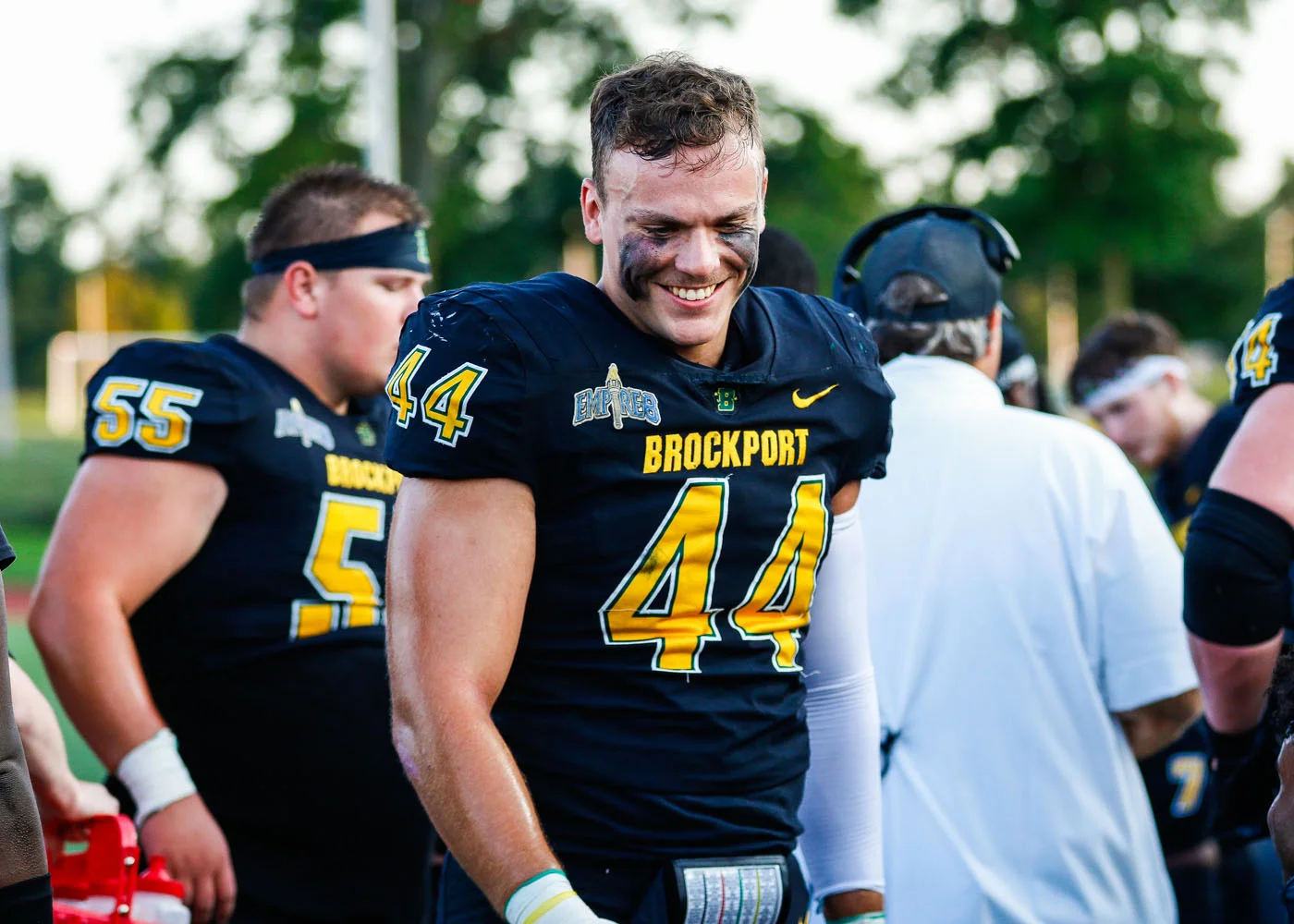 All Smiles along the sidelines