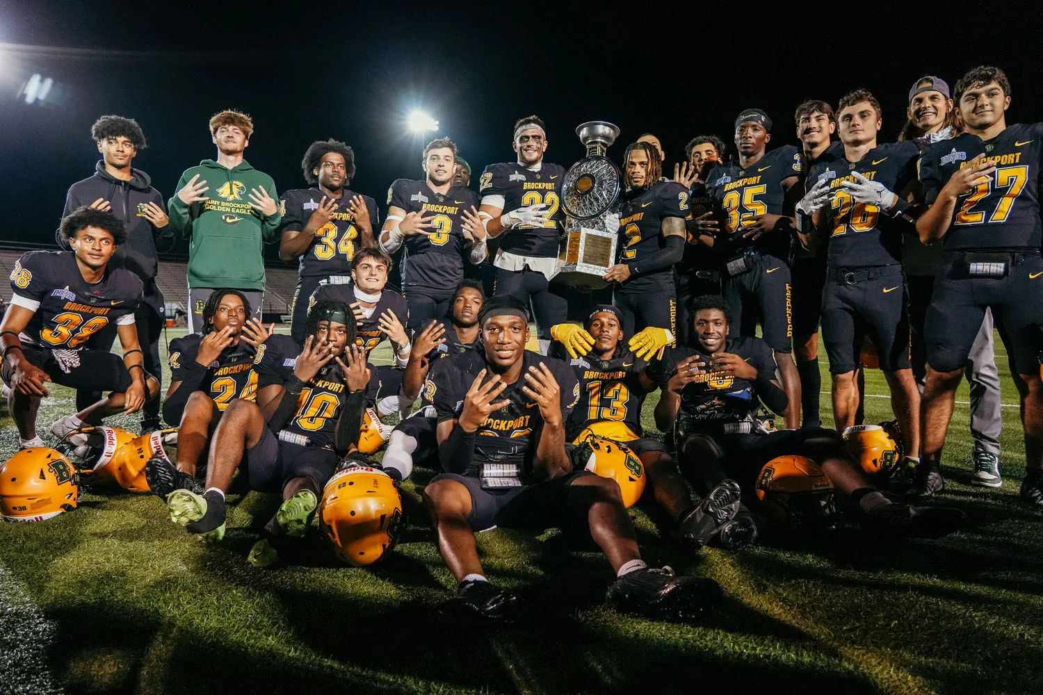 Brockport celebrating the win