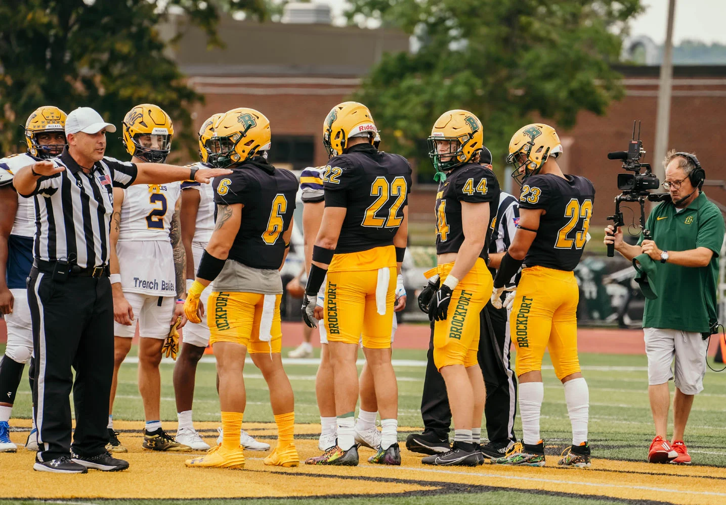 Captains at the coin toss