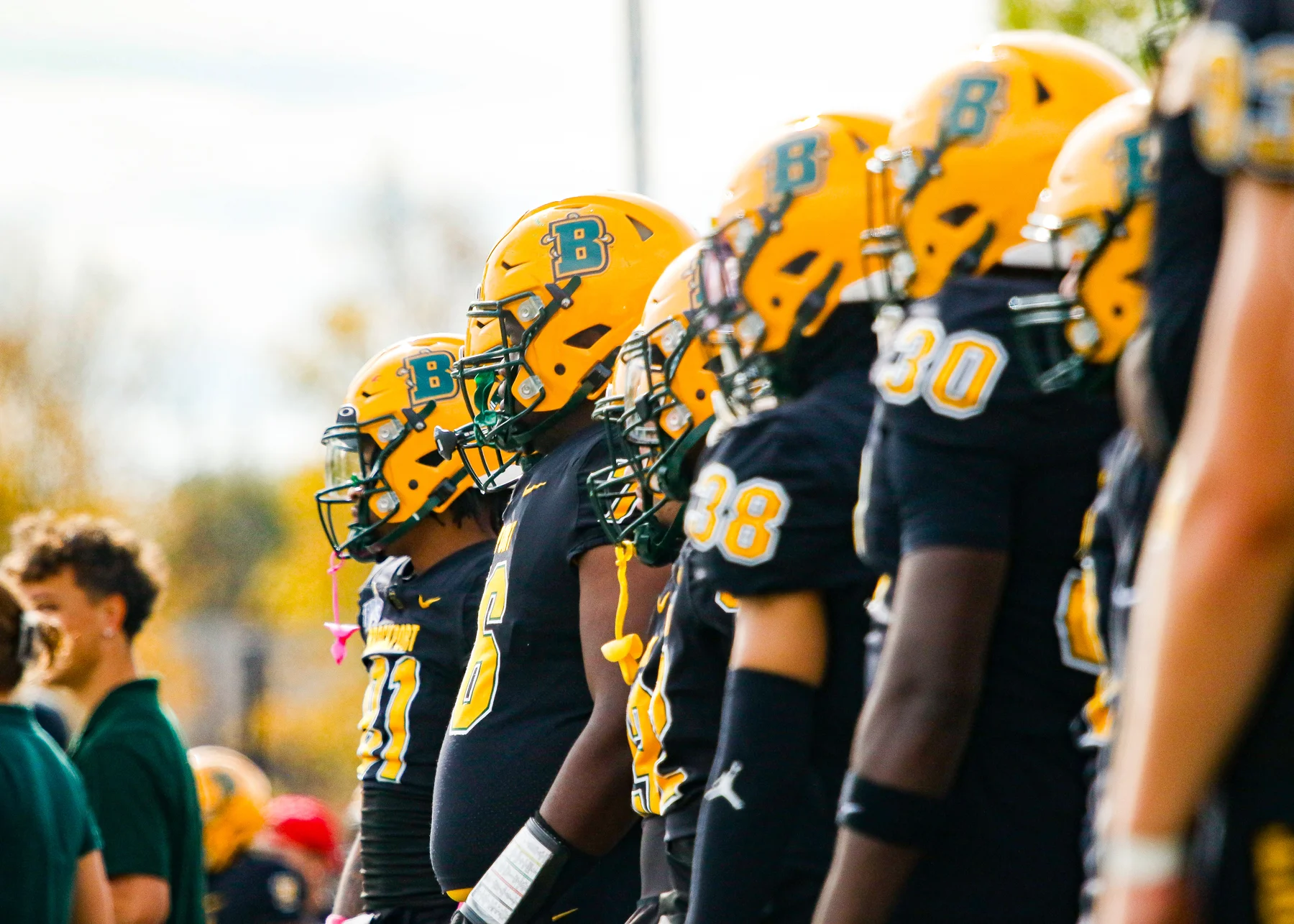 Brockport Players on the sidelines